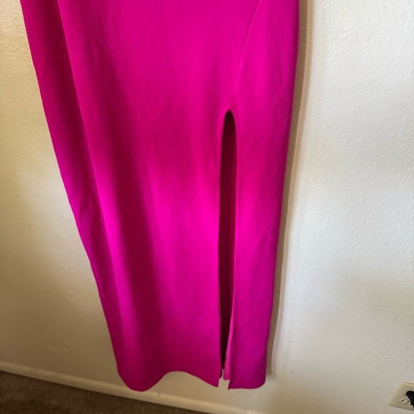 Lulus | Simply Beautiful Hot Pink One-Shoulder Cutout Maxi Dress - Picture 4 of 6